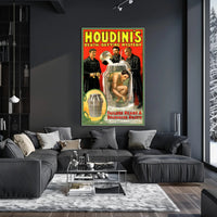 Houdini's Astonishing Escape Act Vintage Cultural Poster