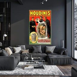 Houdini's Astonishing Escape Act Vintage Cultural Poster
