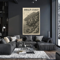Amalfi Coast Poster Wall Art Travel Print 18x24 Seaside