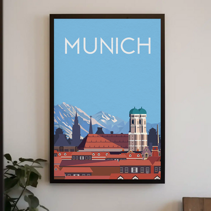 Minimalist Munich Travel Poster