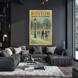 Boston Snowfall On The Common Poster