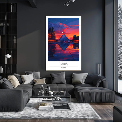 Louvre Pyramid Paris Cityscape Poster