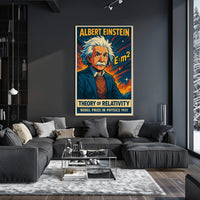 Einstein Relativity Vintage Curious Minds Poster
