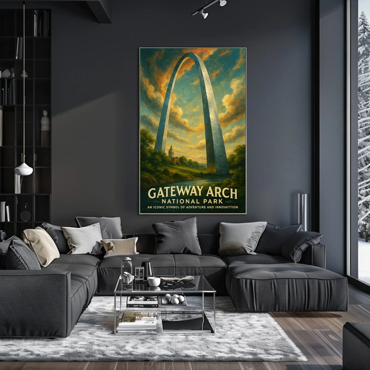 Gateway Arch Adventure in Urban or Cityscape Poster