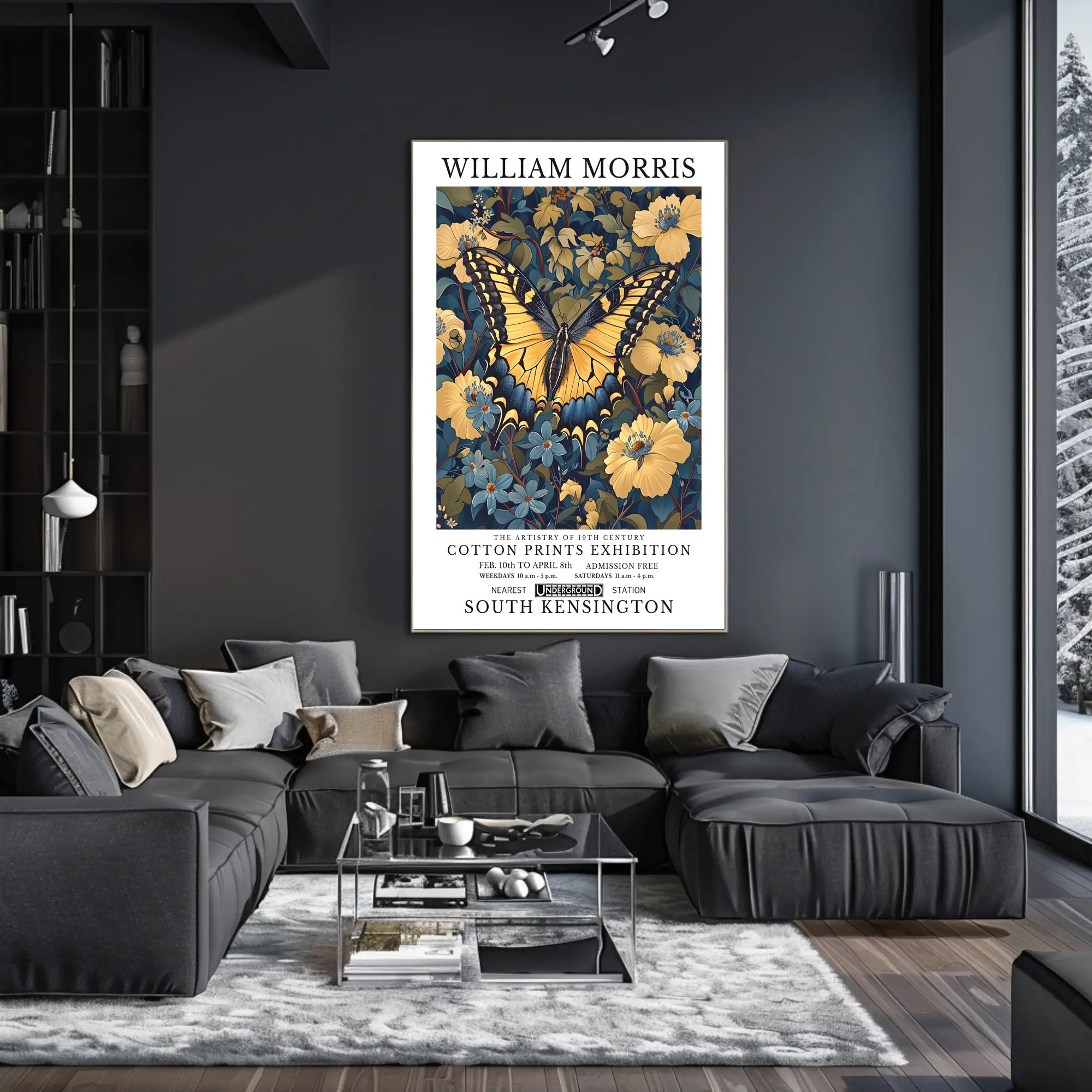 William Morris Butterfly and Floral Heritage Artistic Poster
