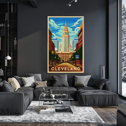 Iconic Cleveland Skyline Poster