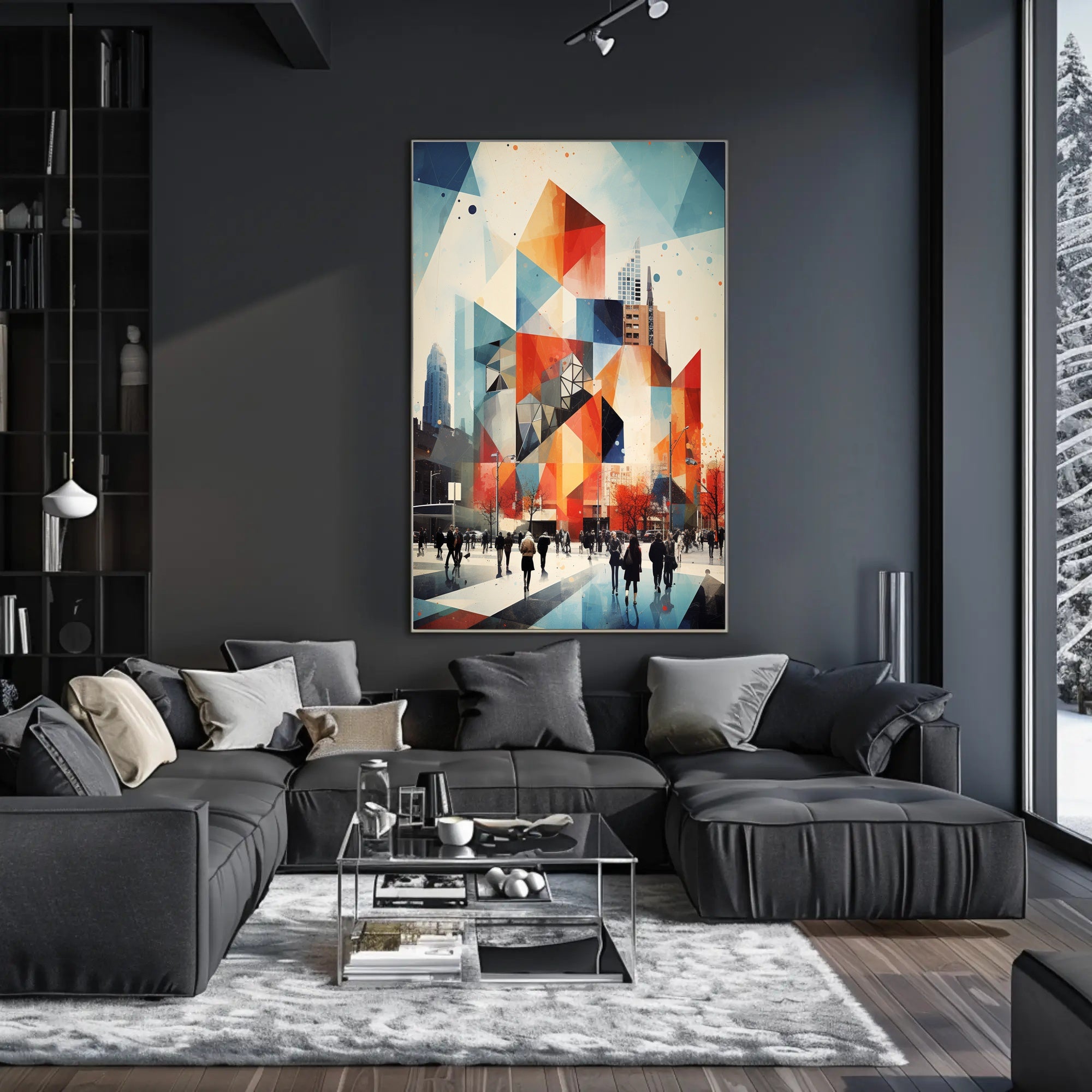 Urban Geometric Symphony Poster