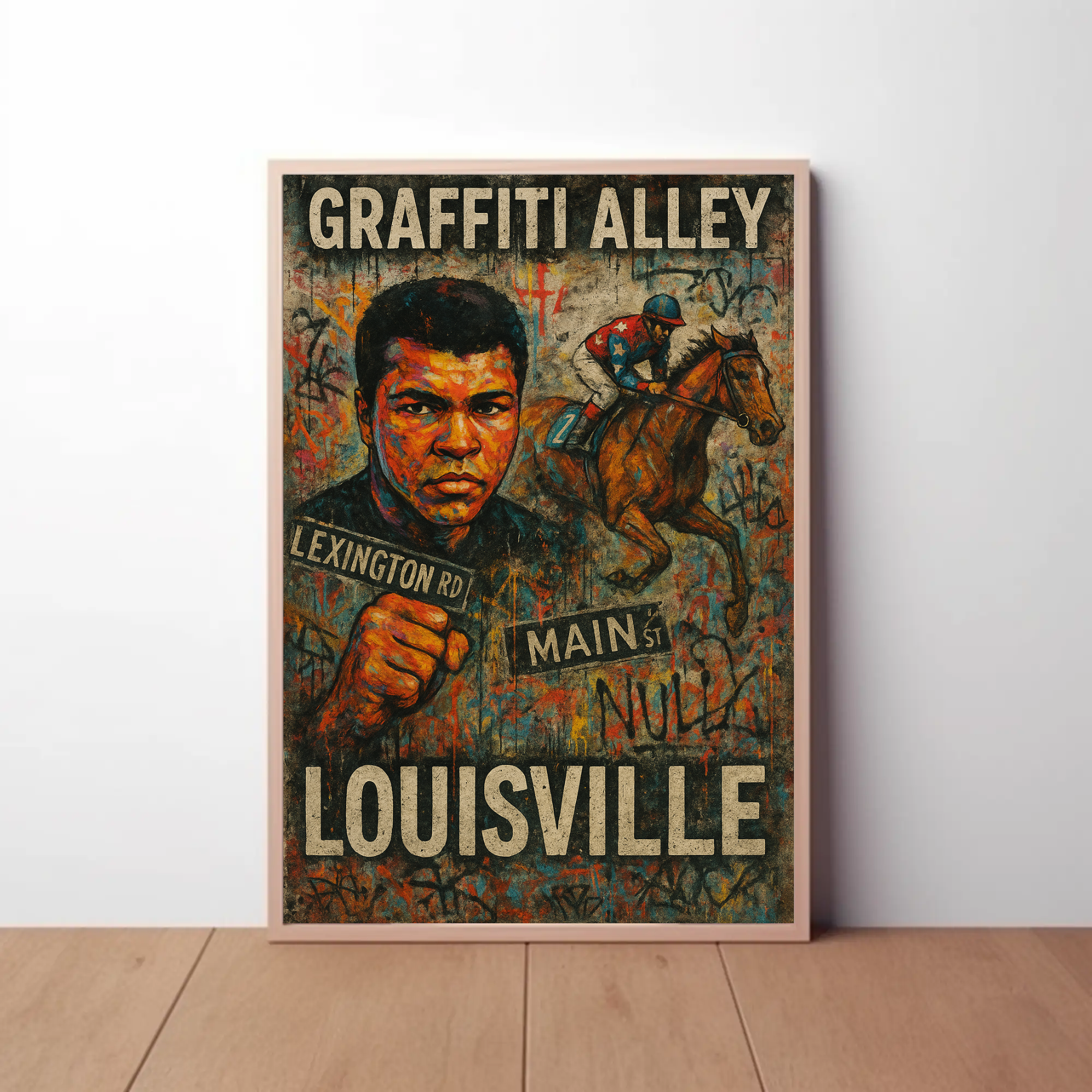 Graffiti Alley: Dynamic Louisville Street Art Sports Poster