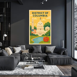 Whimsical Washington D.C Poster