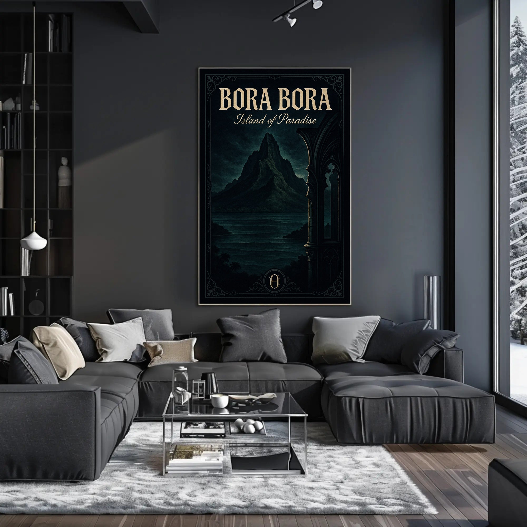 Bora Bora Gothic Elegance Travel Poster PosterGoat