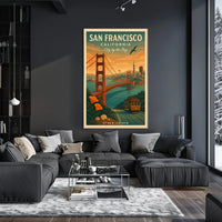 San Francisco Vintage Travel Poster Wall Art