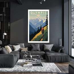 Olympic National Park Scenic Poster Wall Art Print
