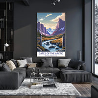 Vintage Scenic Landscape: Gates of Arctic National Park Poster