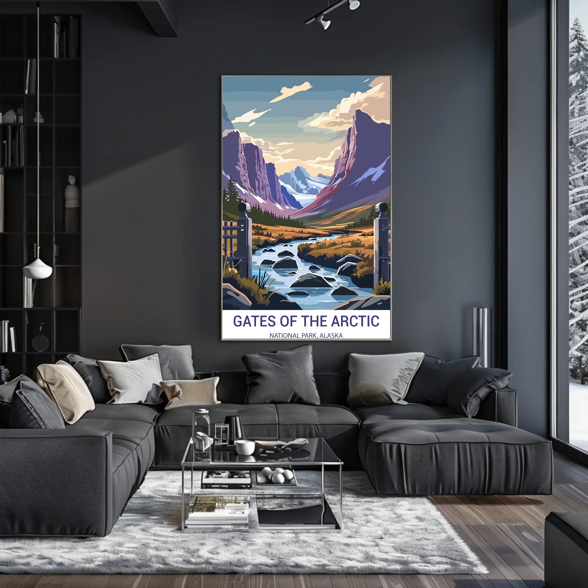 Vintage Scenic Landscape: Gates of Arctic National Park Poster