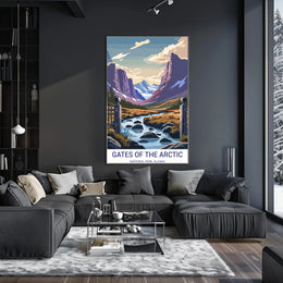 Vintage Scenic Landscape: Gates of Arctic National Park Poster