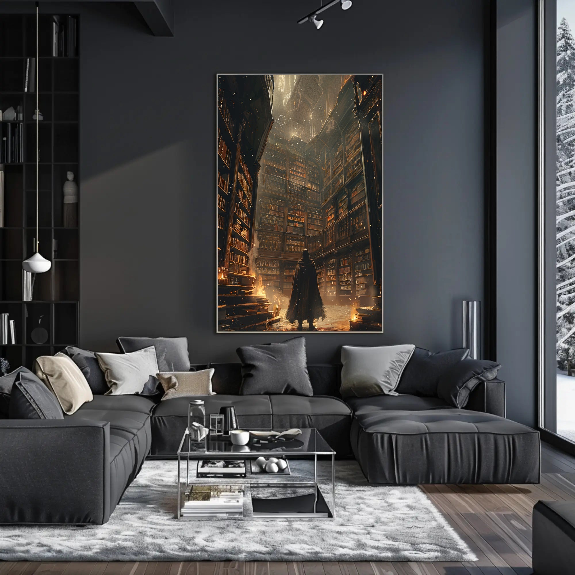 Towering Library Fantasy Adventure Poster PosterGoat
