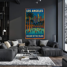 Los Angeles Holiday by the Palms Poster