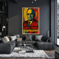 Harry S. Truman 33rd President of the United States Street Art Mashup Poster