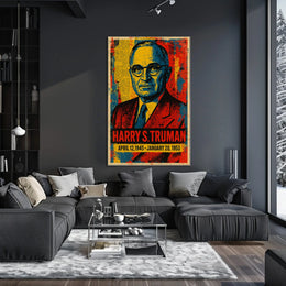 Harry S. Truman 33rd President of the United States Street Art Mashup Poster