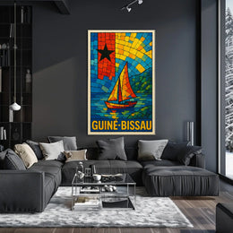 Guinea-Bissau Mosaic Art Poster