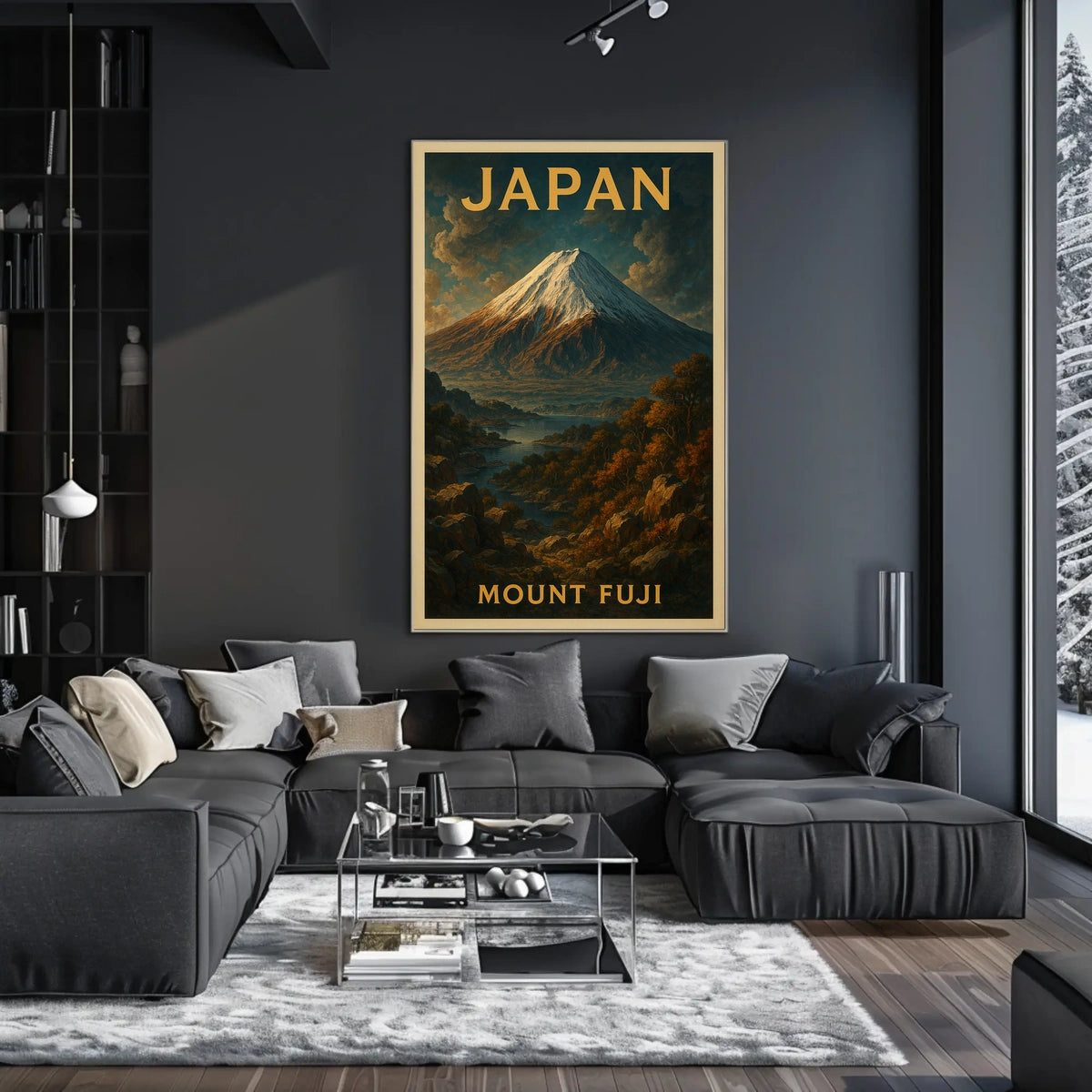 Mount Fuji Travel Adventure Vintage Poster