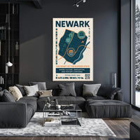 Newark Vibrant Urban Cityscape Modern Infographic Travel Poster PosterGoat