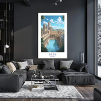 Historic Bath, England Travel Poster PosterGoat