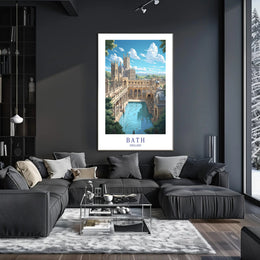 Historic Bath, England Travel Poster PosterGoat