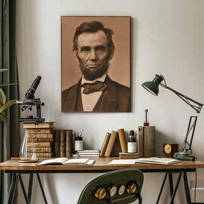 Abraham Lincoln 16th President Sepia Photo