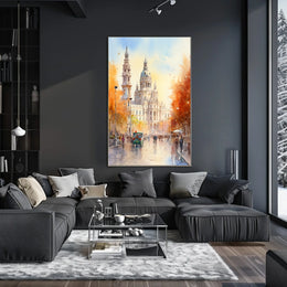 Grand Historic European Building in Urban Live Scene Poster