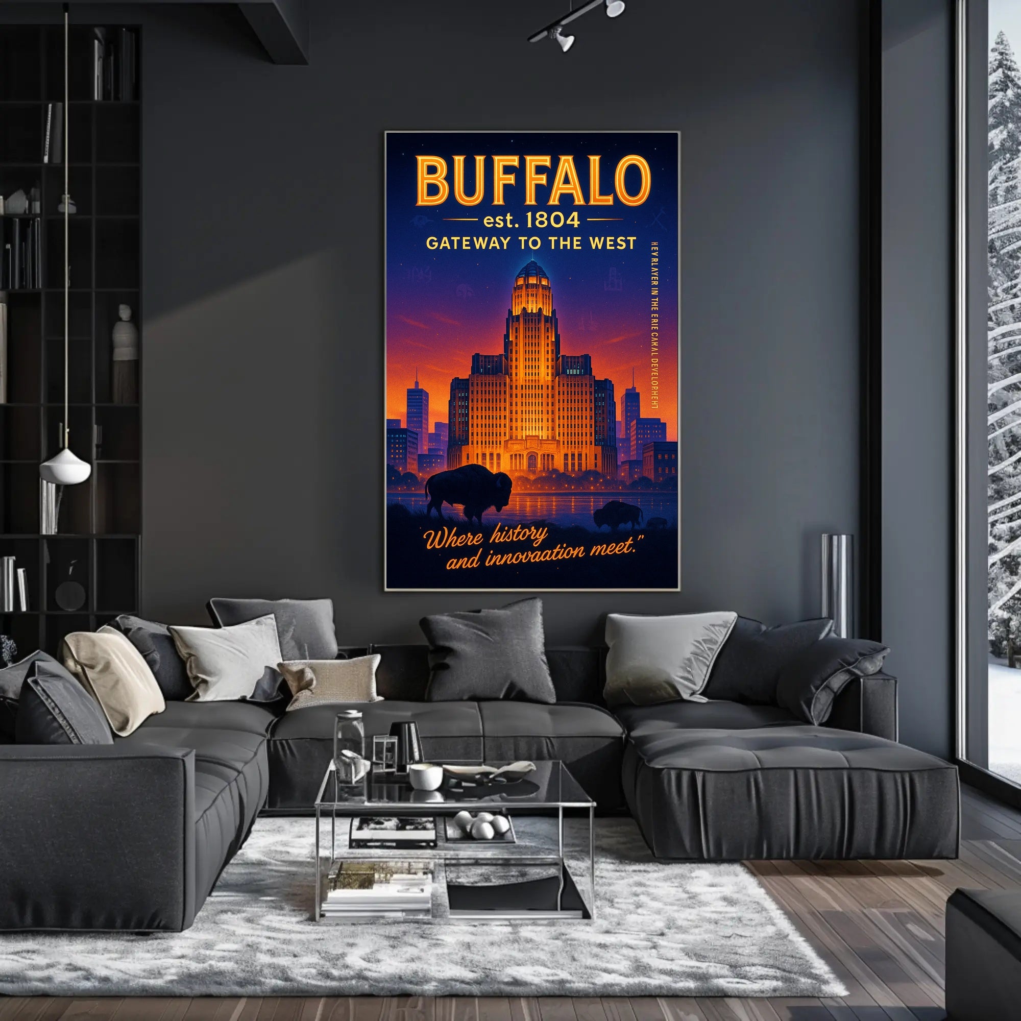 Buffalo Gateway to the West Poster Art Print PosterGoat