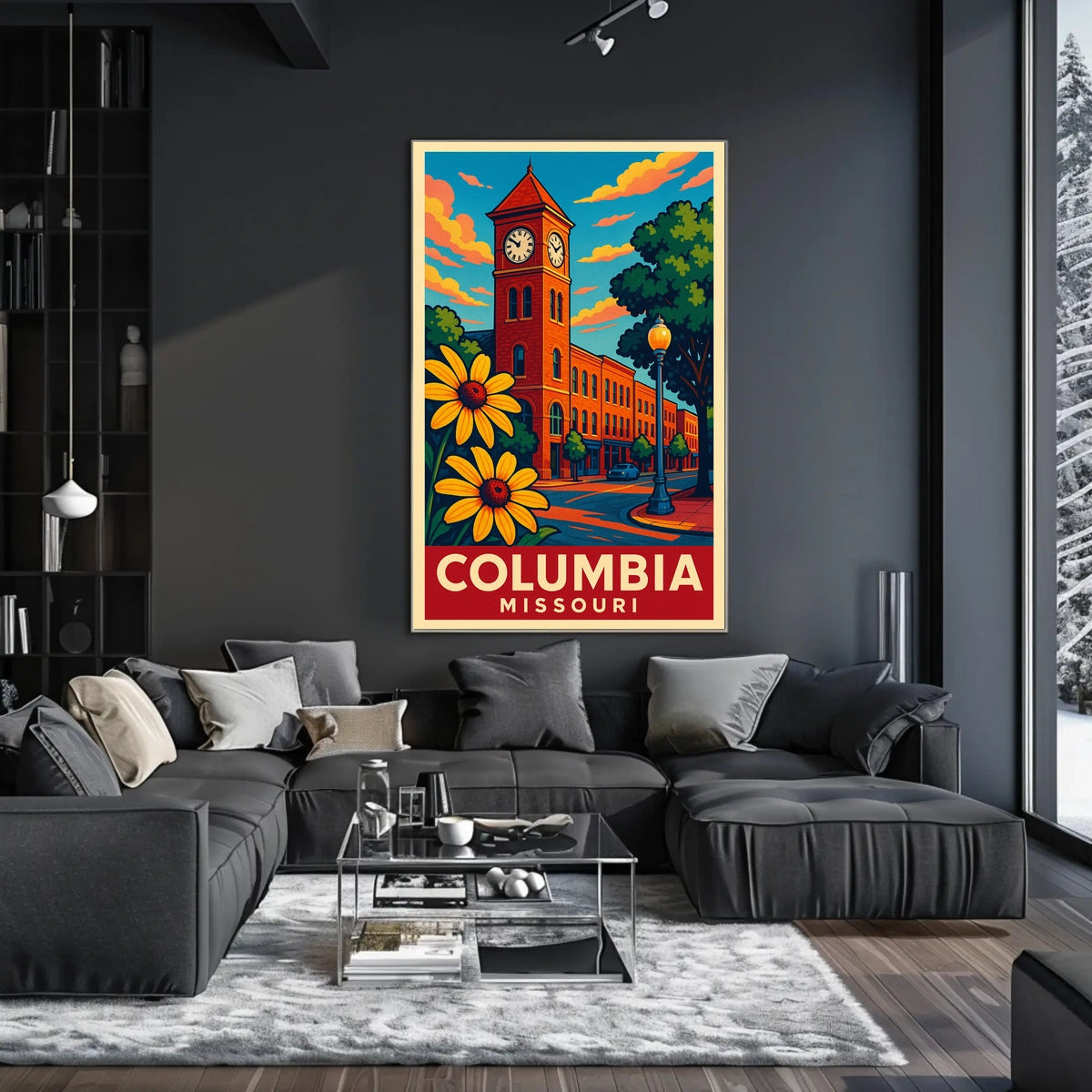 Columbia, Missouri A Vibrant Cityscape Poster