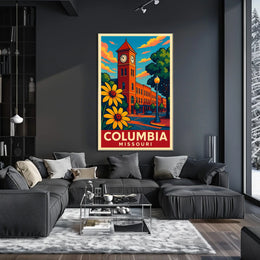 Columbia, Missouri A Vibrant Cityscape Poster