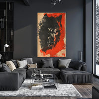 Fierce Wolf Art Poster for Home Decor and Nature Lovers PosterGoat