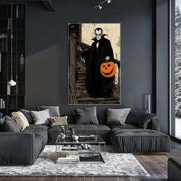 Vampire Halloween Gothic Artwork Sketch Poster