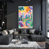 Vibrant Expressionist Garden Scene - Artistic Poster