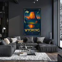 Wyoming Wilderness Poster Rustic Landscape Wall Art