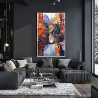 Serene Canyon Reflection Poster PosterGoat