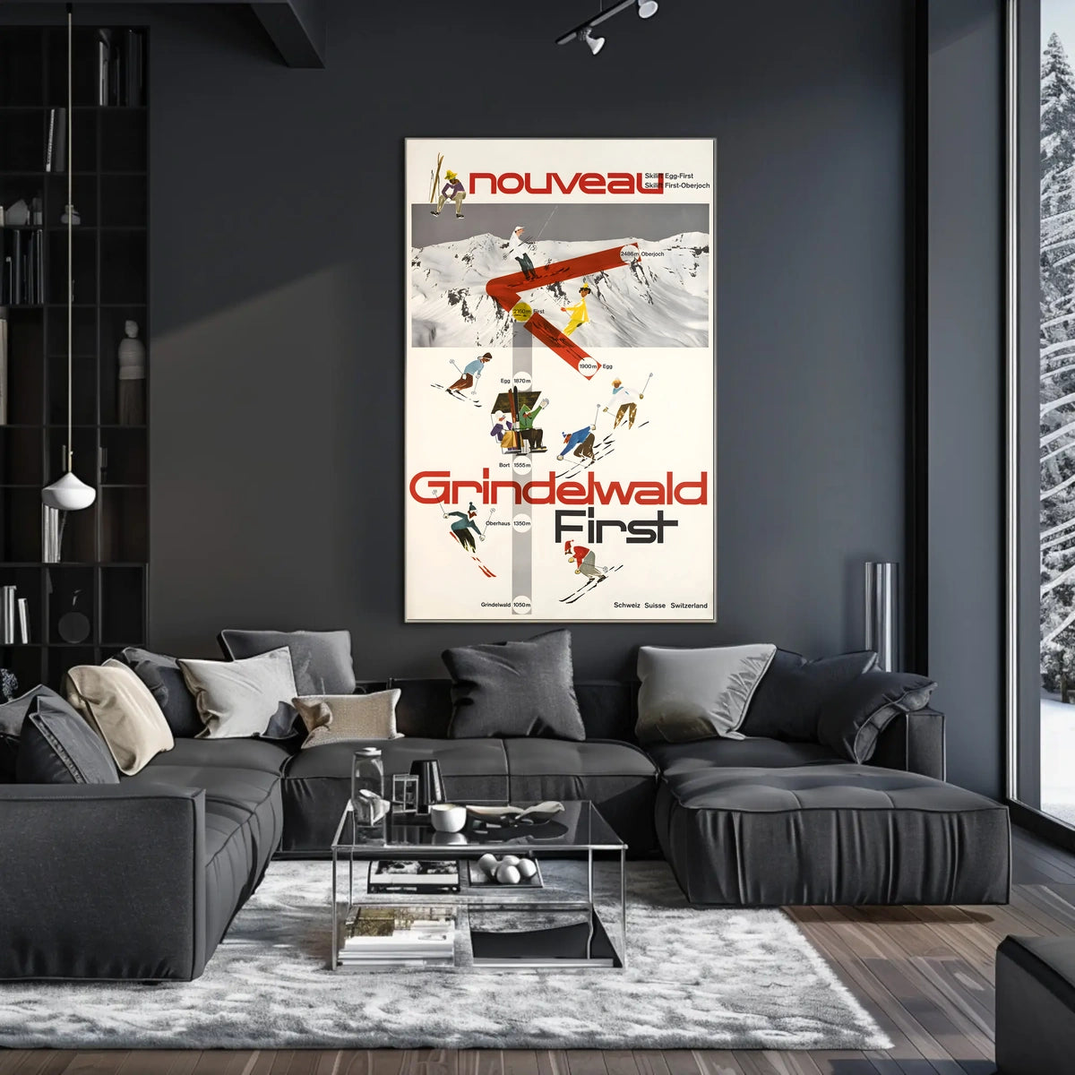 Grindelwald First Ski Resort Poster