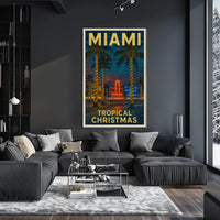 Miami Tropical Christmas Poster