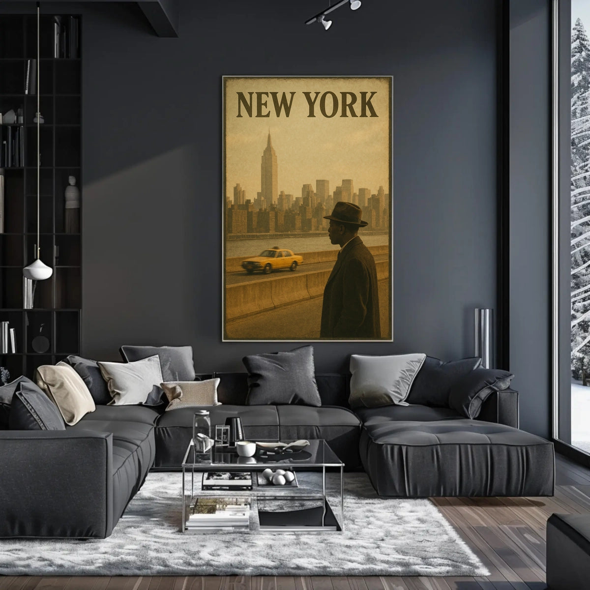 New York City Vibes Urban Nightlife Cityscape Art Modern Decor Dreamers Wanderers Travel Lovers Bold Bright Poster