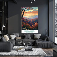 Scenic Shenandoah National Park Autumn Landscape National Park Poster