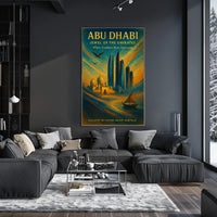 Abu Dhabi Jewel Cityscape Travel Poster