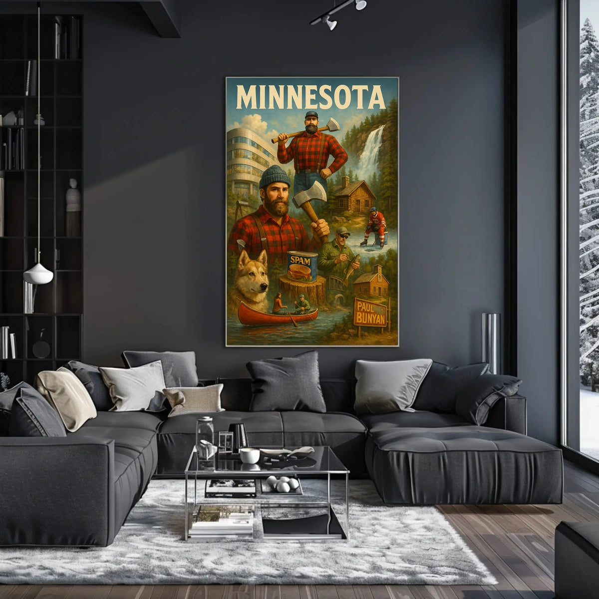 Paul Bunyan Minnesota Icon Poster