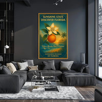 Florida Sunshine State Travel Poster Vintage Print
