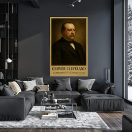 Grover Cleveland Presidential Portrait Historic Art Poster