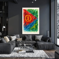 Eritrean Flag Watercolor Art Poster