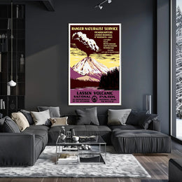 Lassen Volcanic National Park Scenic Travel Poster Print