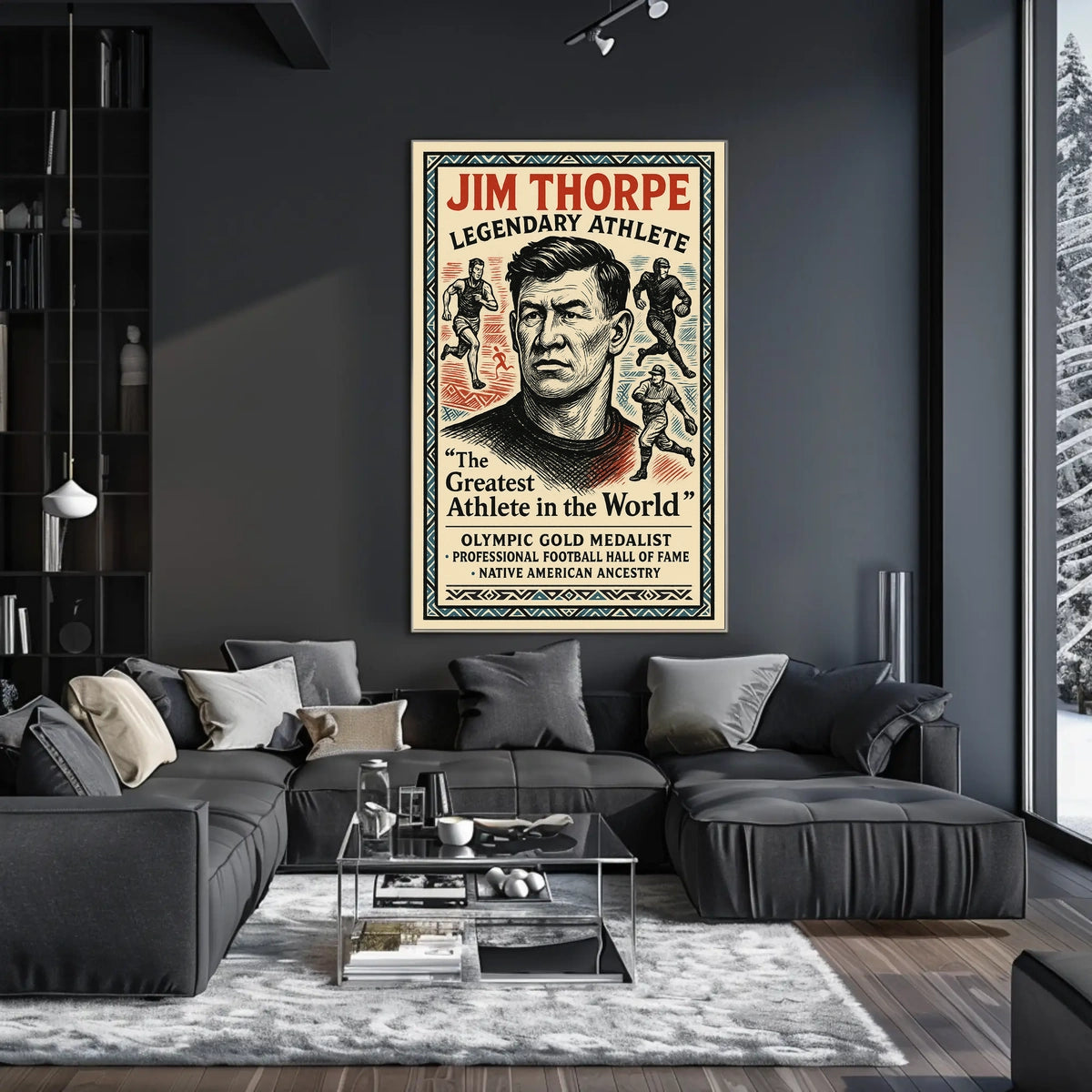 Legendary Athlete The Greatest in the World Jim Thorpe Poster