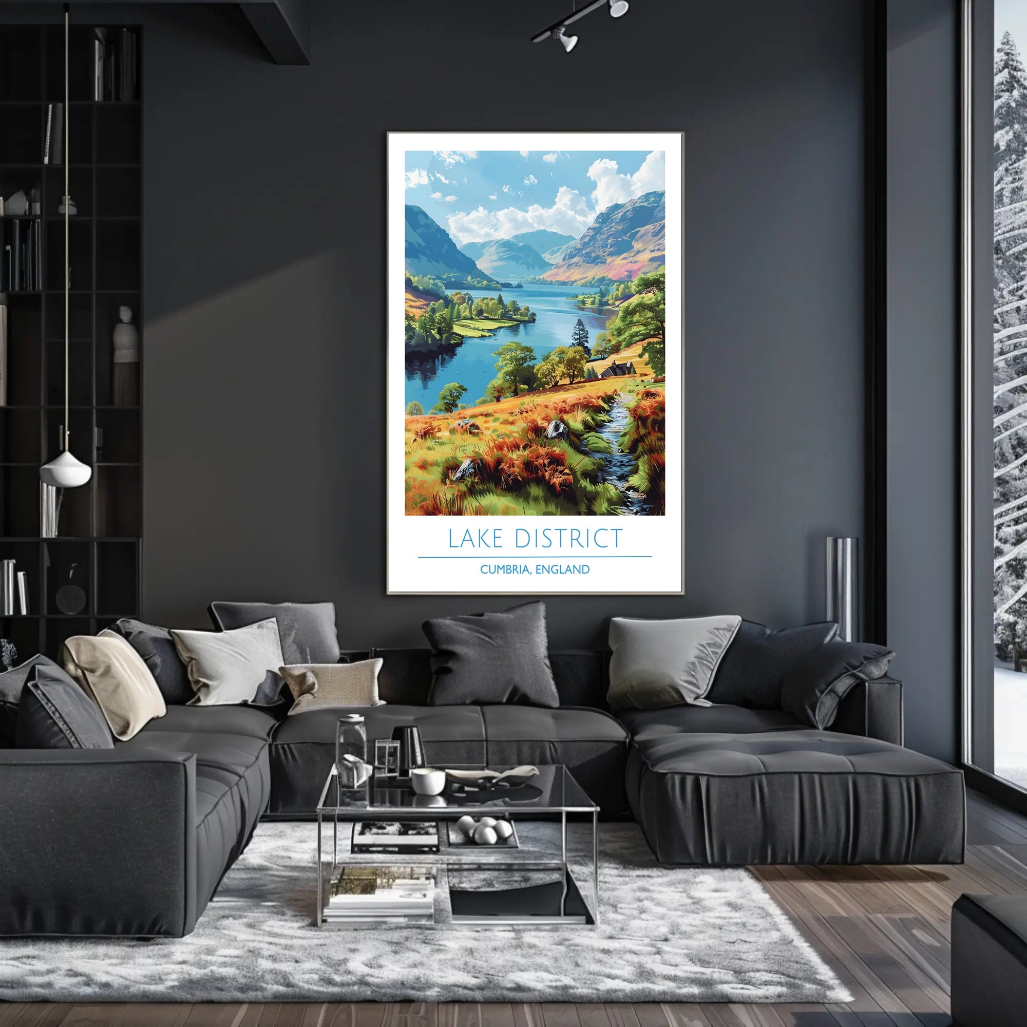Lake District Escape: Vintage Style Travel Poster